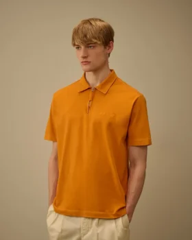 Polo a maniche corte con mezza zip in jersey 1020