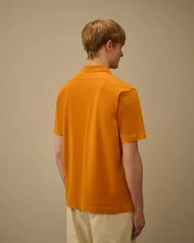 Polo a maniche corte con mezza zip in jersey 1020