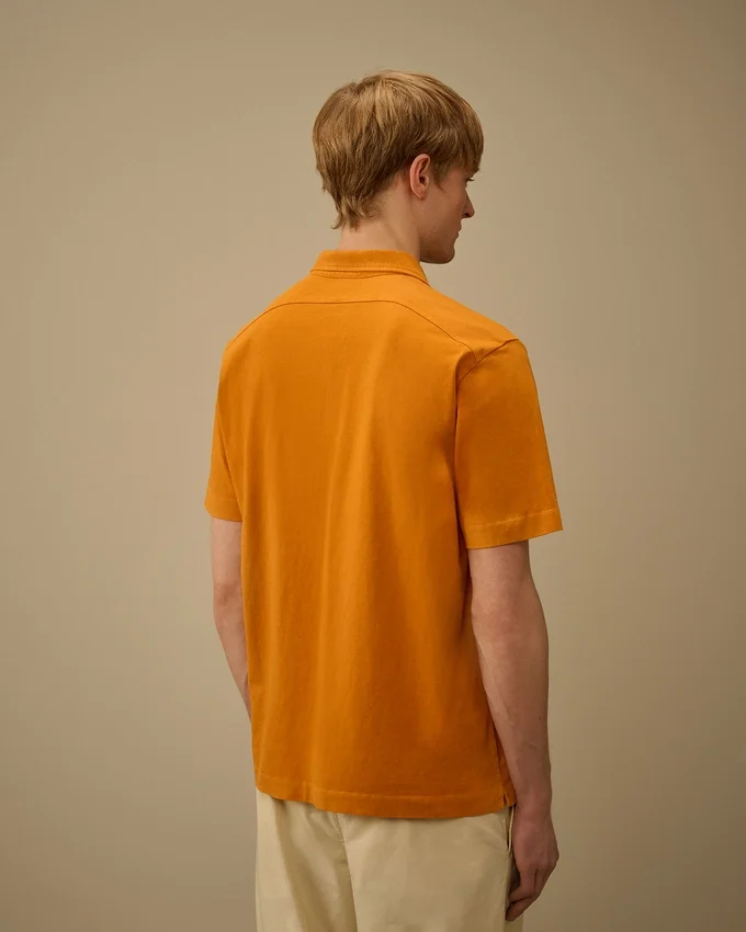 Polo a maniche corte con mezza zip in jersey 1020