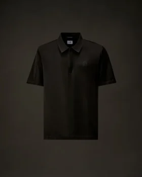 Polo a maniche corte con mezza zip in jersey mercerizzato della Metropolis Series