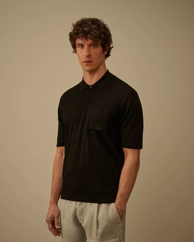 Polo a maniche corte in filato Lisle