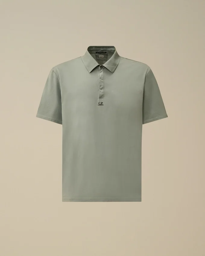 Polo con logo a maniche corte in jersey Gasato mercerizzato 70/2