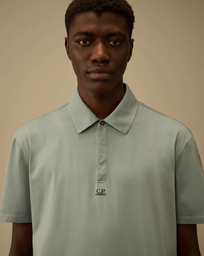 Polo con logo a maniche corte in jersey Gasato mercerizzato 70/2