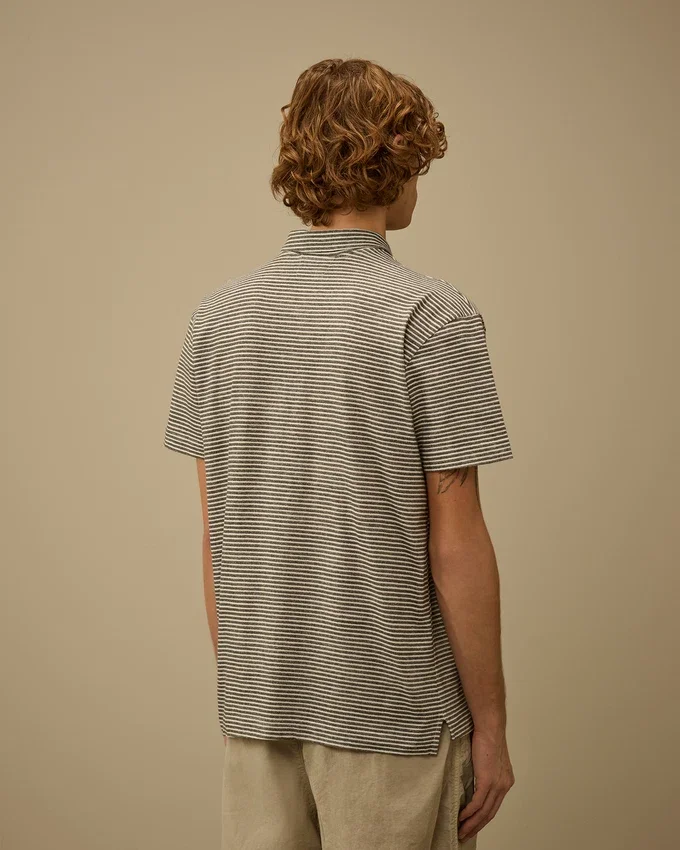 Polo con logo a maniche corte in jersey stampato 20/1
