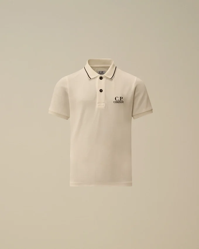 Polo U16 a maniche corte in piquet elasticizzato con logo