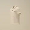 Polo U16 a maniche corte in piquet elasticizzato con logo