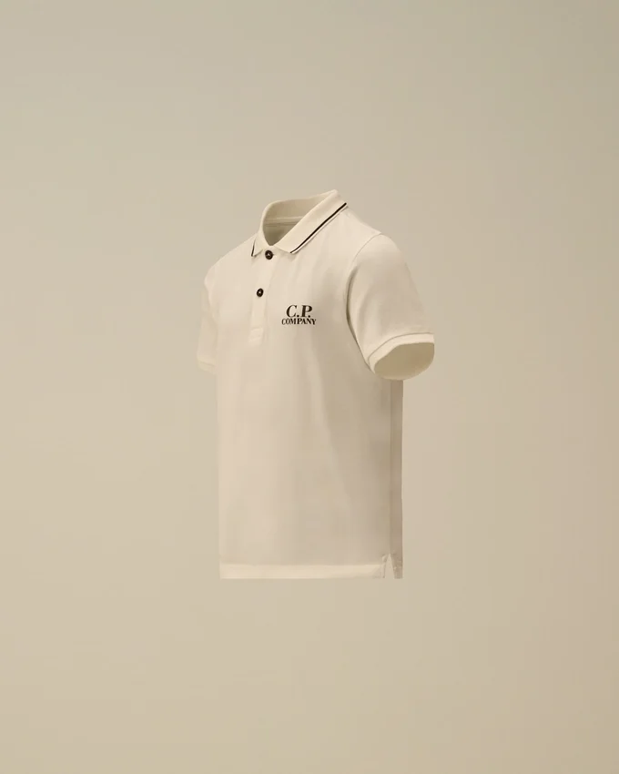 Polo U16 a maniche corte in piquet elasticizzato con logo