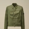 Sovracamicia con lenti e zip in Heavy Chrome-R