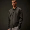 Sovracamicia con zip in gabardina della Metropolis Series
