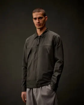 Sovracamicia con zip in gabardina della Metropolis Series