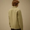 Sovracamicia in twill spezzato con bottoni