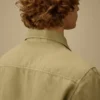 Sovracamicia in twill spezzato con bottoni