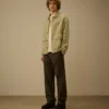 Sovracamicia in twill spezzato con bottoni