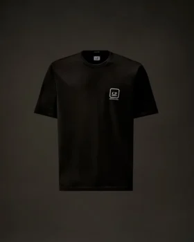 T-shirt a maniche corte con badge stampato in jersey mercerizzato della Metropolis Series
