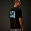 T-shirt a maniche corte con badge stampato in jersey mercerizzato della Metropolis Series