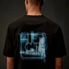 T-shirt a maniche corte con badge stampato in jersey mercerizzato della Metropolis Series