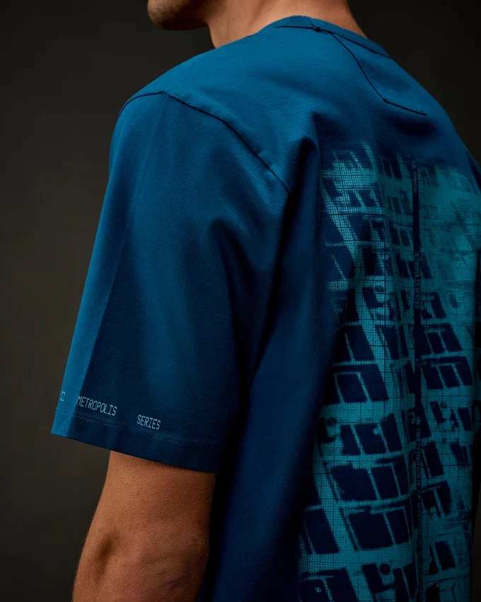 T-shirt a maniche corte in jersey mercerizzato della Metropolis Series