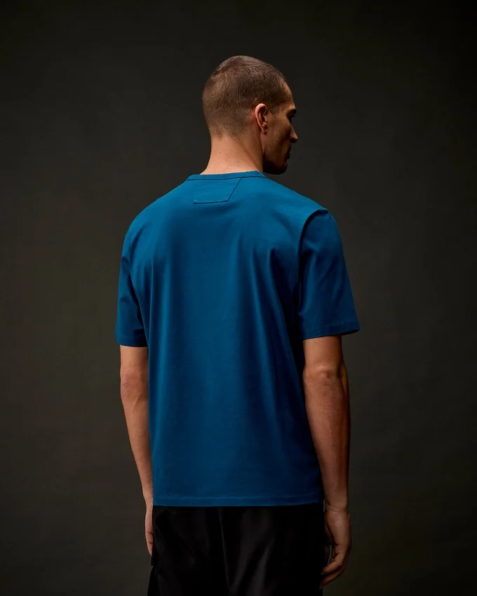 T-shirt a maniche corte in jersey mercerizzato della Metropolis Series con badge