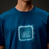 T-shirt a maniche corte in jersey mercerizzato della Metropolis Series con badge