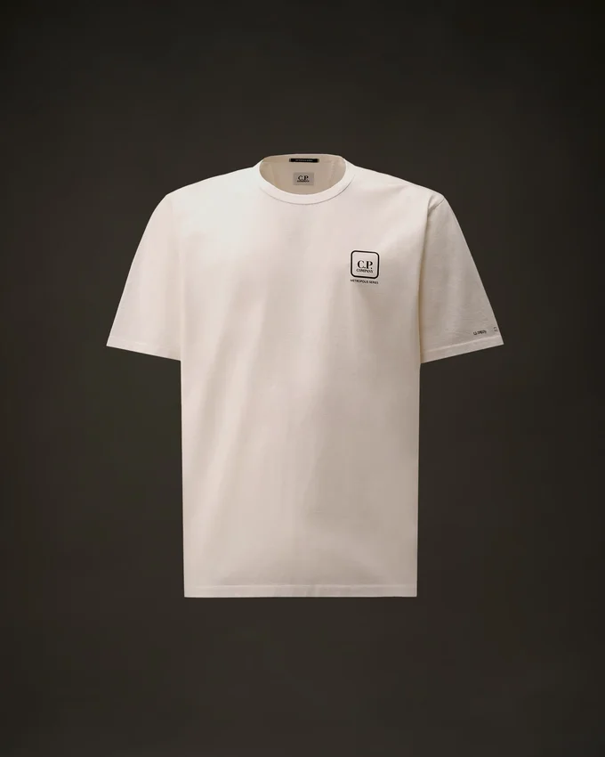 T-shirt a maniche corte in jersey mercerizzato della Metropolis Series con grafica stampata