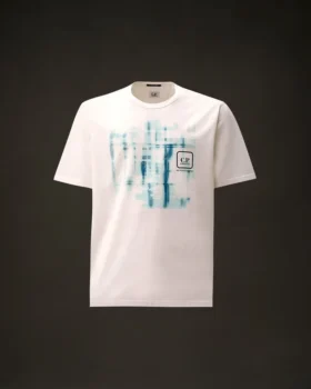 T-shirt a maniche corte in jersey mercerizzato della Metropolis Series con logo grafico