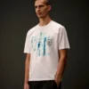 T-shirt a maniche corte in jersey mercerizzato della Metropolis Series con logo grafico