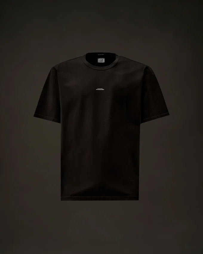 T-shirt a maniche corte in jersey mercerizzato della Metropolis Series con logo sul petto