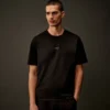 T-shirt a maniche corte in jersey mercerizzato della Metropolis Series con logo sul petto