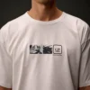 T-shirt a maniche corte in jersey mercerizzato della Metropolis Series con ricamo sul retro